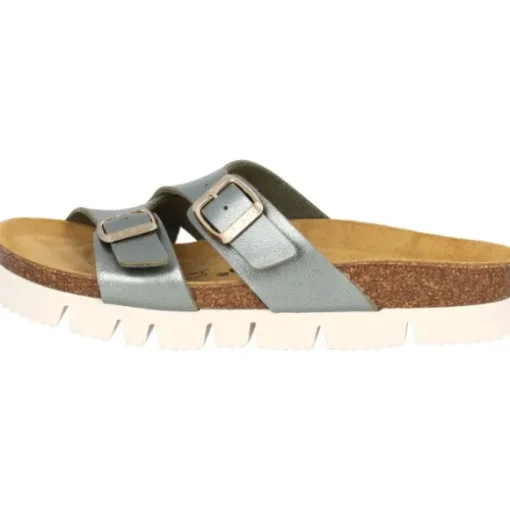 Palado Arrila PL, Plateau-Pantoletten, Damen, Olive Metallic