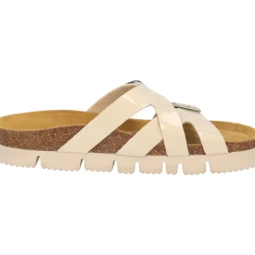 Palado Arrila PL, Plateau-Pantoletten, Damen, Beige Lack