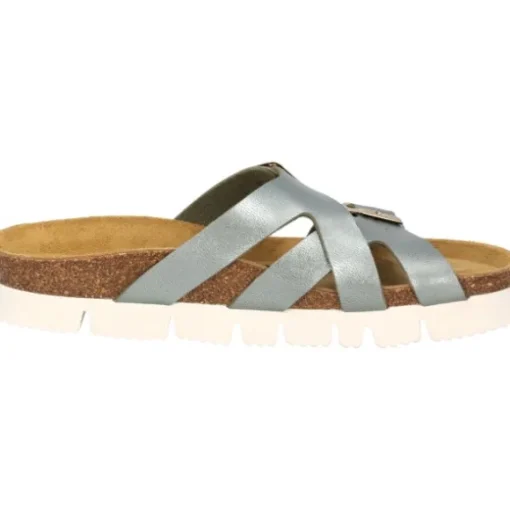 Palado Arrila PL, Plateau-Pantoletten, Damen, Olive Metallic