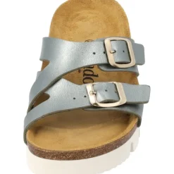Palado Arrila PL, Plateau-Pantoletten, Damen, Olive Metallic