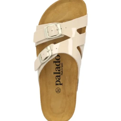 Palado Arrila PL, Plateau-Pantoletten, Damen, Beige Lack