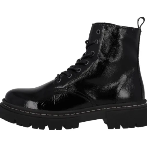 Palado Biak, Schnürstiefeletten, Damen, Schwarz Lack