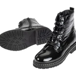 Palado Biak, Schnürstiefeletten, Damen, Schwarz (Glanz)