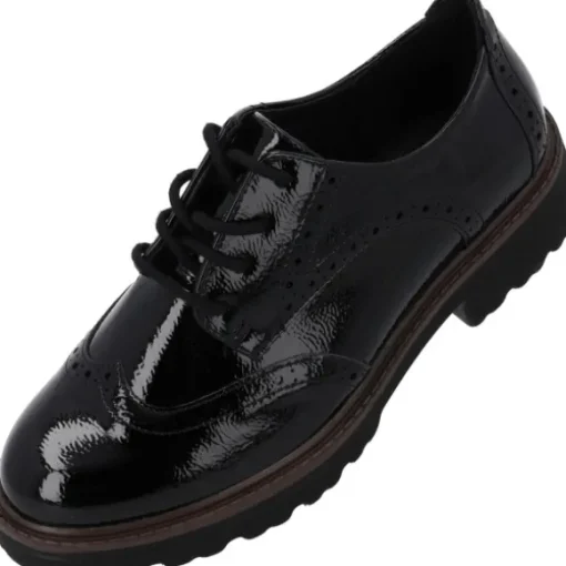 Palado Casula by Sila Sahin, Brogues, Damen, Schwarz Lack