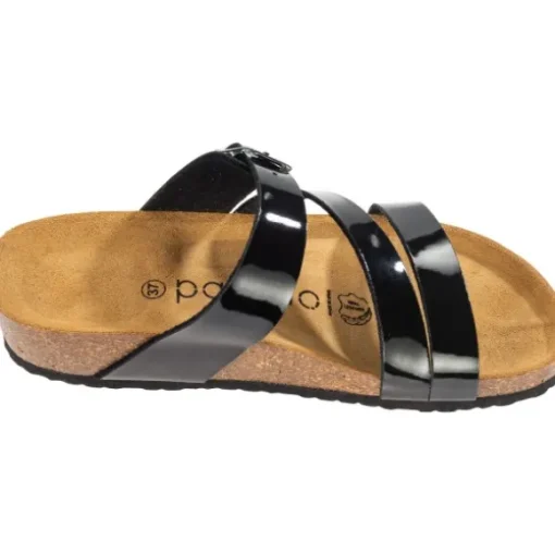 Palado Chios, Pantoletten, Damen, Lack Schwarz