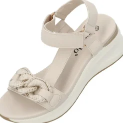 Palado Gyapon, Plateau-Sandaletten, Damen, Beige
