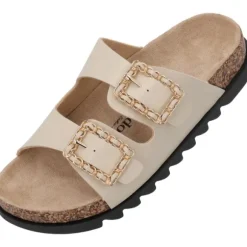 Palado Igies by Sila Sahin, Plateau-Pantoletten, Damen, Beige