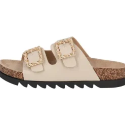 Palado Igies by Sila Sahin, Plateau-Pantoletten, Damen, Beige