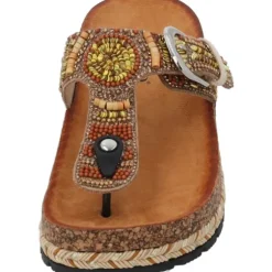 Palado Ikoh by Sila Sahin, Plateau-Pantoletten, Damen, Tan