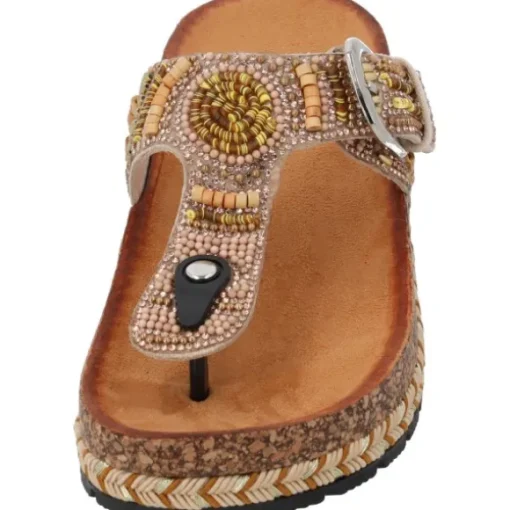 Palado Ikoh by Sila Sahin, Plateau-Pantoletten, Damen, Camel