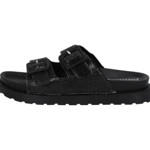 Palado Irisa, Plateau-Pantoletten, Damen, Schwarz Strass