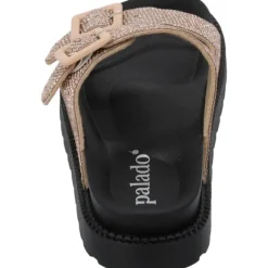 Palado Irisa, Plateau-Pantoletten, Damen, Bronze Strass