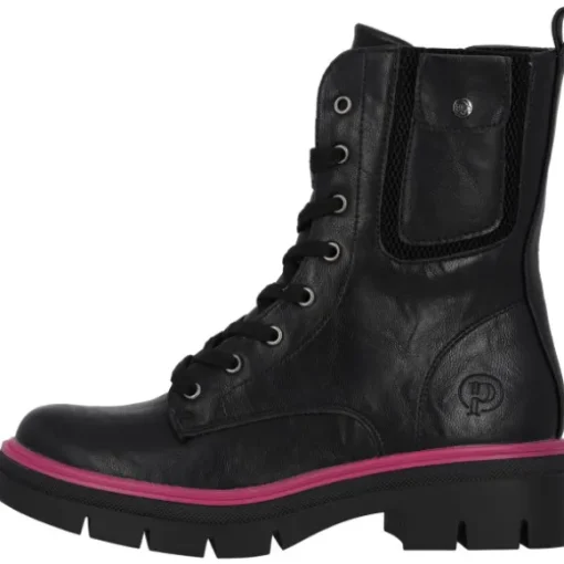 Palado Jazzly by Sila Sahin, Schnürstiefel, Damen, Schwarz/Pink