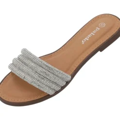 Palado Jeemi, Pantoletten & Badeschuhe, Damen, Silber Strass
