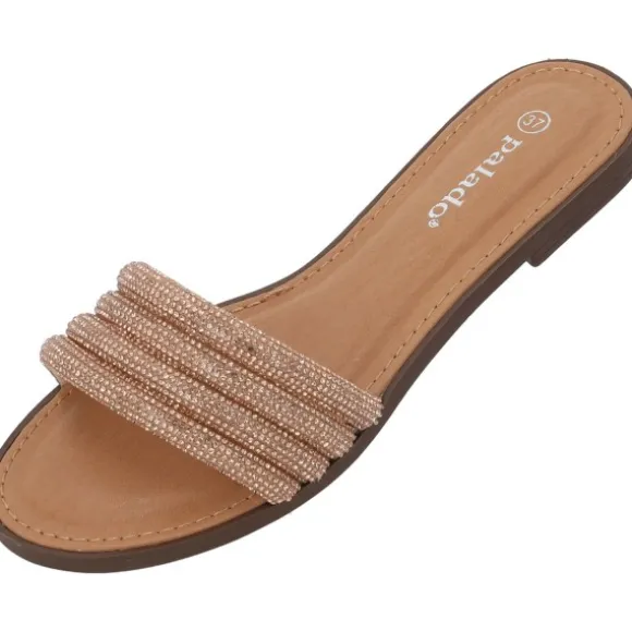 Palado Jeemi, Pantoletten & Badeschuhe, Damen, Bronze Strass