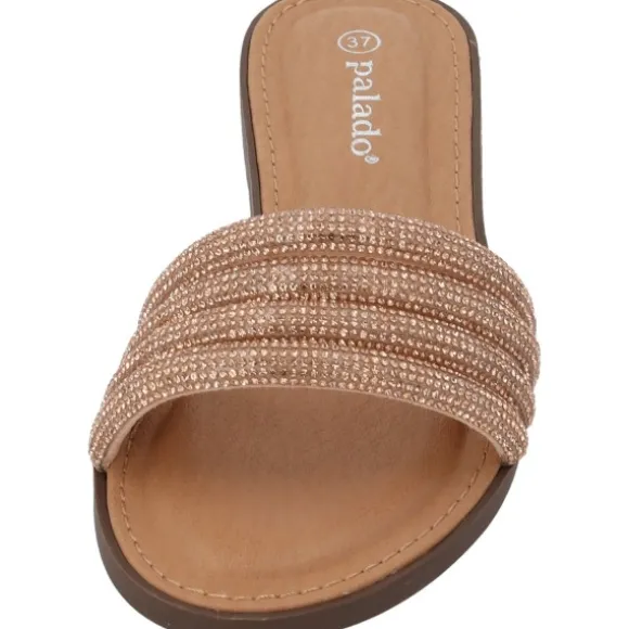 Palado Jeemi, Pantoletten & Badeschuhe, Damen, Bronze Strass