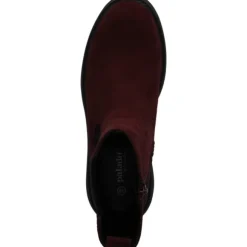 Palado Jynna by Sila Sahin, Chelsea Boots, Damen, Bordeaux Samt