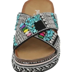 Palado Kegno by Sila Sahin, Plateau-Pantoletten, Damen, Schwarz