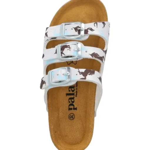 Palado Kids Capri G Print, Pantoletten, Kinder, Weiß Unicorn