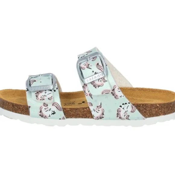 Palado Kids Samos G Print, Pantoletten, Kinder, Türkis Metallic Unicorn
