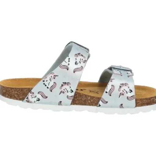 Palado Kids Samos G Print, Pantoletten, Kinder, Hellblau Metallic Unicorn