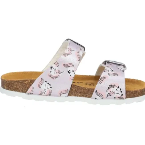 Palado Kids Samos G Print, Pantoletten, Kinder, Hellrosa Metallic Unicorn
