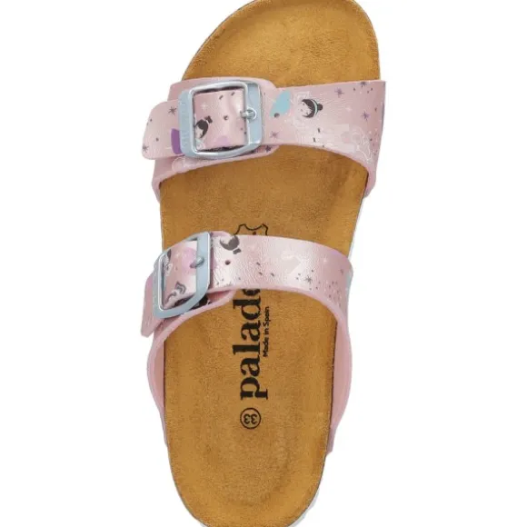Palado Kids Samos G Print, Pantoletten, Kinder, Rosa Metallic Fairy