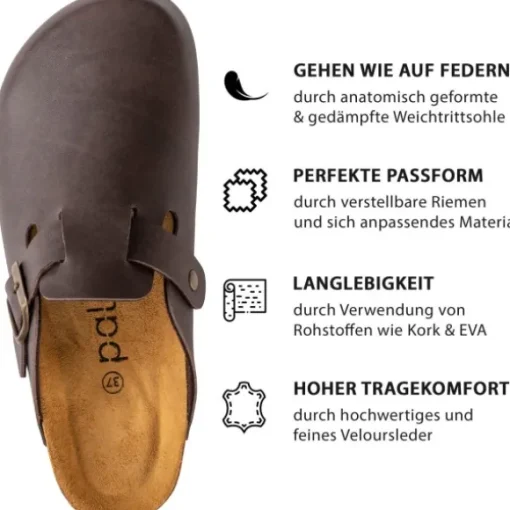 Palado Kiel Herren, Clogs, Herren, Dunkelbraun