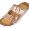 Palado Korfu Metallic, Pantoletten, Damen, Champagner-Rose