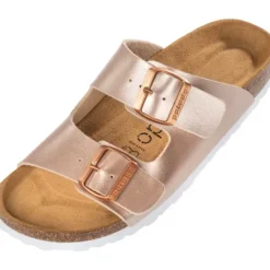 Palado Korfu Metallic, Pantoletten, Damen, Champagner-Rose