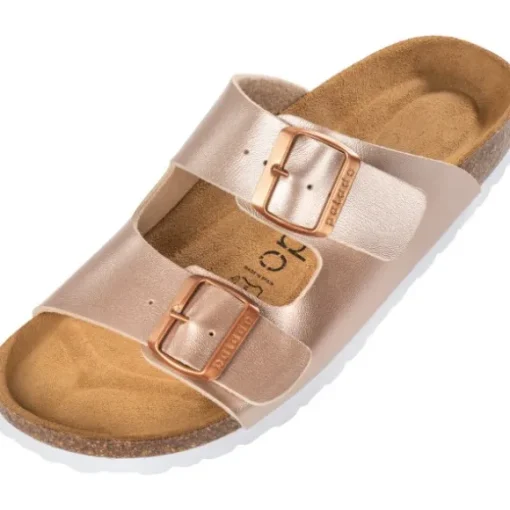 Palado Korfu Metallic, Pantoletten, Damen, Champagner-Rose