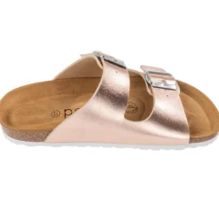 Palado Korfu Metallic, Pantoletten, Damen, Kupfer-Rose/Silber