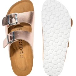Palado Korfu Metallic, Pantoletten, Damen, Kupfer-Rose/Silber