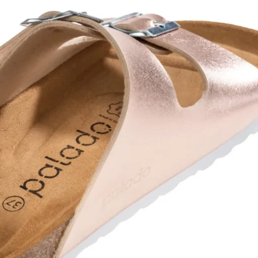 Palado Korfu Metallic, Pantoletten, Damen, Kupfer-Rose/Silber