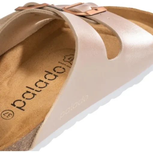 Palado Korfu Metallic, Pantoletten, Damen, Champagner-Rose