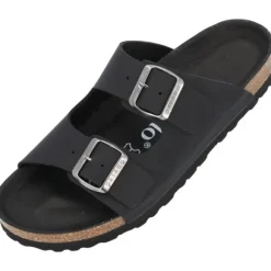 Palado Korfu Oiled Premium Leather, Pantoletten, Damen, Schwarz