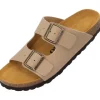 Palado Korfu Oiled Premium Leather, Pantoletten, Damen, Taupe/Velours