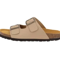 Palado Korfu Oiled Premium Leather, Pantoletten, Damen, Taupe/Velours