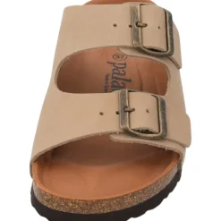 Palado Korfu Oiled Premium Leather, Pantoletten, Damen, Taupe/Braun
