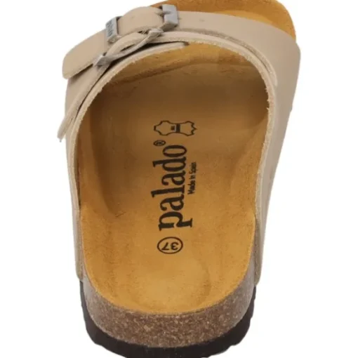 Palado Korfu Oiled Premium Leather, Pantoletten, Damen, Taupe/Velours