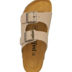 Palado Korfu Oiled Premium Leather, Pantoletten, Damen, Taupe/Velours
