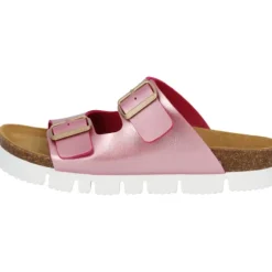 Palado Korfu PL Metallic, Plateau-Pantoletten, Damen, Pink
