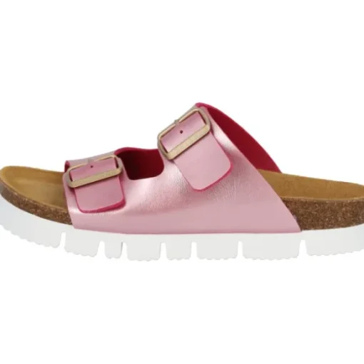 Palado Korfu PL Metallic, Plateau-Pantoletten, Damen, Pink