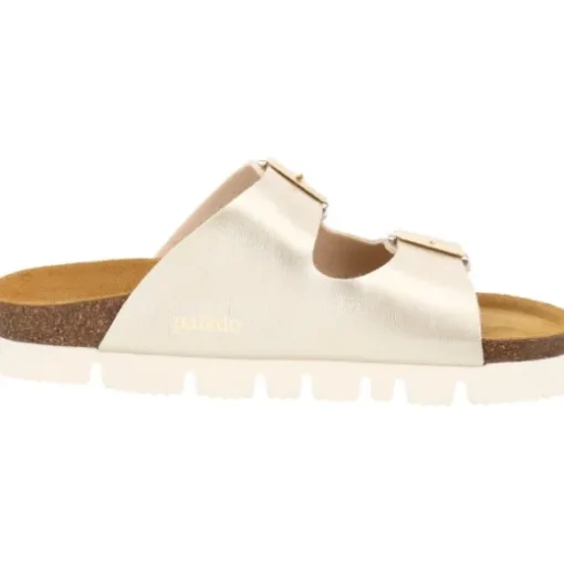 Palado Korfu PL Metallic, Plateau-Pantoletten, Damen, Gold/Beige