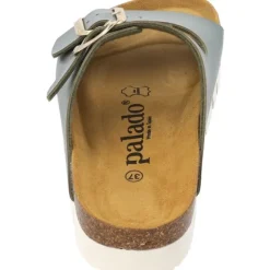 Palado Korfu PL Metallic, Plateau-Pantoletten, Damen, Olive