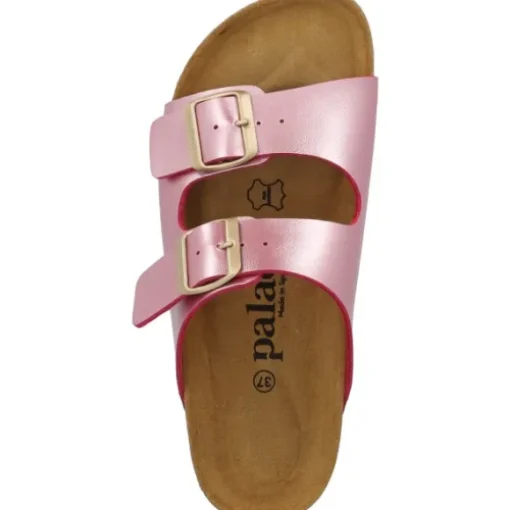 Palado Korfu PL Metallic, Plateau-Pantoletten, Damen, Pink