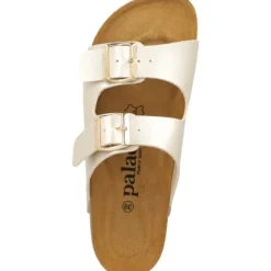 Palado Korfu PL Metallic, Plateau-Pantoletten, Damen, Gold/Beige