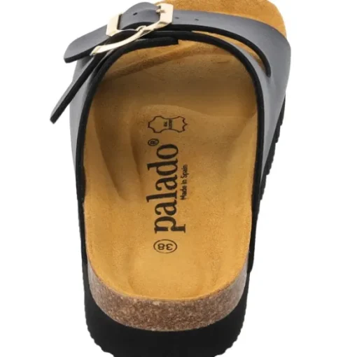 Palado Korfu PL Metallic, Plateau-Pantoletten, Damen, Anthrazit/Gold
