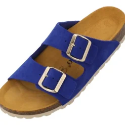 Palado Korfu Suede Premium Leather, Pantoletten, Damen, Blau