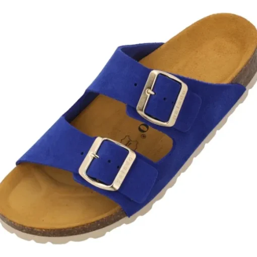 Palado Korfu Suede Premium Leather, Pantoletten, Damen, Blau